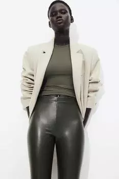 Леггинсы с покрытием H&M, зеленый