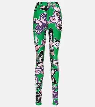 Леггинсы с принтом AREA, зеленый