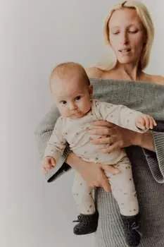 Леггинсы с принтом дерева ZARA, песок мергель