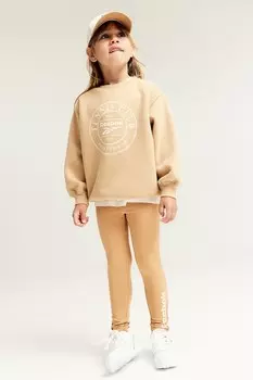 Леггинсы с принтом H&M, бежевый