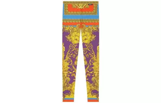 Леггинсы с принтом Heritage «Темная орхидея/Солнце» VERSACE, желтый