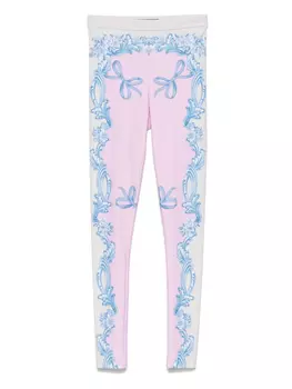 Леггинсы с принтом камея Versace, розовый