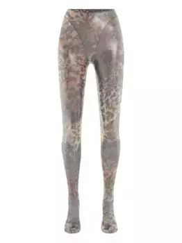 Леггинсы с принтом Mugler, серый