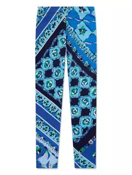Леггинсы с принтом PUCCI Junior Festa, синий