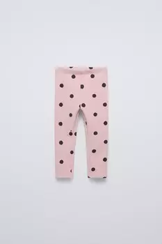 Леггинсы с принтом ZARA, пастельно-розовый