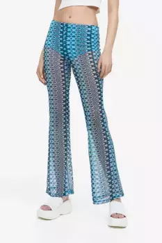 Леггинсы с расклешенными ногами H&M, синий