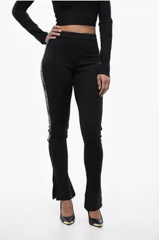 Леггинсы с разрезом на щиколотке Off-White, черный