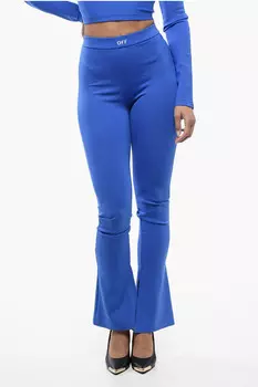 Леггинсы с разрезом на щиколотке Off-White, синий