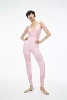 Леггинсы с сетчатыми деталями H&amp;M, насыщенно-розовый