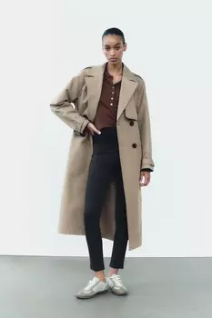 Леггинсы с широким поясом ZARA, антрацит серый