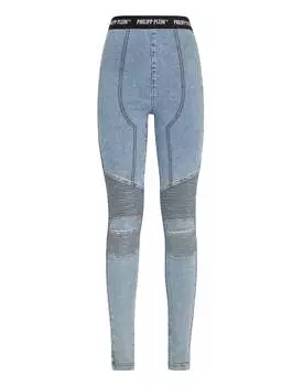 Леггинсы с супер высокой талией Philipp Plein TM, цвет ice frost