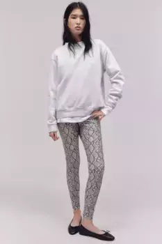 Леггинсы с узором под крокодила H&M, белый