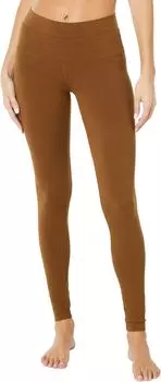 Леггинсы с высокой посадкой до щиколотки Hard Tail, цвет Cognac