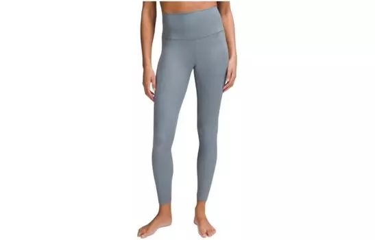 Леггинсы с высокой посадкой и рубчатым лифом Align Series, длина 28 футов, женские Lululemon, Belgian Blue