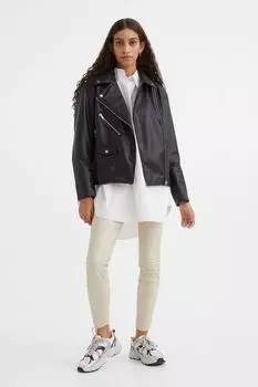 Леггинсы с высокой талией H&amp;M, светло-бежевый