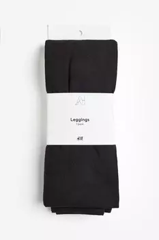 Леггинсы с высокой талией H&M, черный