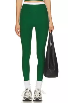 Леггинсы с высокой талией Spacedye trophy от Beyond Yoga, summer thyme green & cloud white