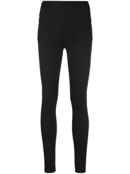 Леггинсы с завышенной талией и логотипом MSGM, черный