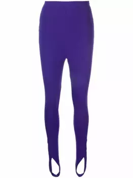 Леггинсы с завышенной талией и штрипками The Attico, фиолетовый