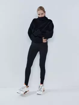 Леггинсы с завышенной талией из переработанной пряжи Raey, черный