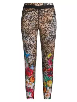Леггинсы Sandra с завышенной талией и перекрещивающейся талией Johnny Was, мультиколор