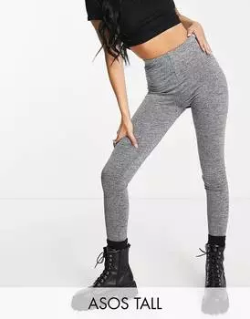 Леггинсы серого меланжевого цвета ASOS DESIGN Tall