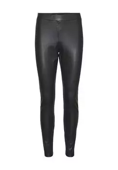 Леггинсы скинни, однотонные, женские VERO MODA, черный