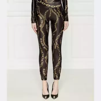 Леггинсы скинни Versace, черный