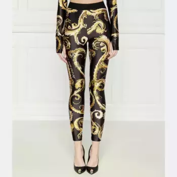 Леггинсы скинни Versace, черный
