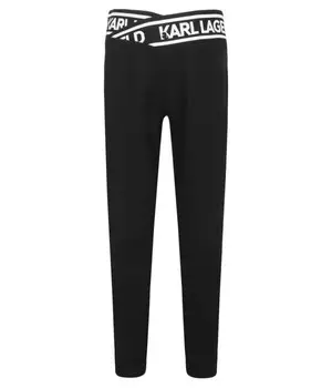 Леггинсы Slim Fit Karl Lagerfeld Kids, черный