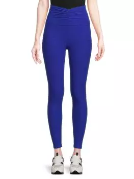 Леггинсы со сборками на талии Beyond Yoga, цвет Sapphire Blue