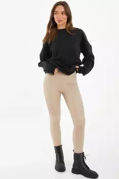 Леггинсы со швом из искусственной кожи Stone QUIZ Clothing