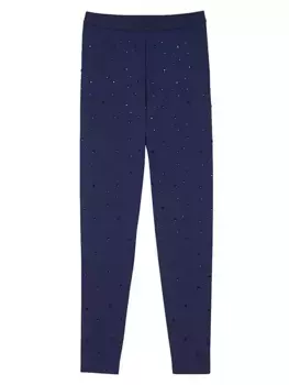 Леггинсы со стразами Sandro, синий