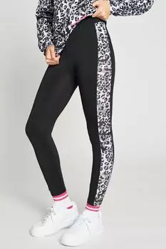 Леггинсы со вставками 'Savage' Beat Girlz Club, черный