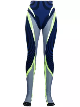 Леггинсы со вставками в рубчик Paolina Russo, синий