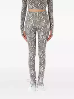 Леггинсы со змеиным принтом Adidas by Stella McCartney, серый