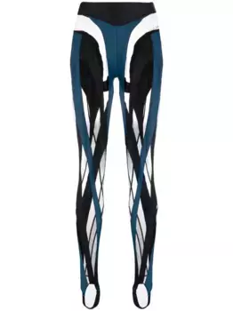 Леггинсы Spiral со вставками Mugler, синий