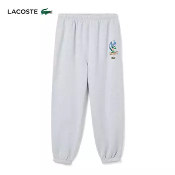 Леггинсы спортивные Lacoste с узором, серый