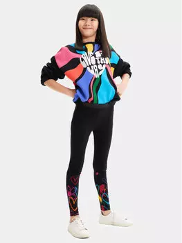 Леггинсы стандартной посадки Desigual, черный