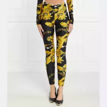 Леггинсы стандартной посадки Versace, черный