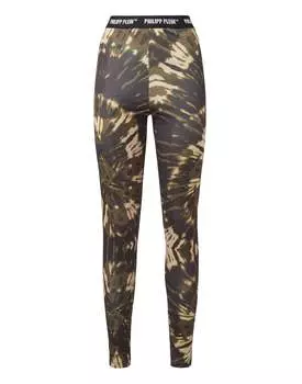 Леггинсы Тай-дай PHILIPP PLEIN, цвет military/black