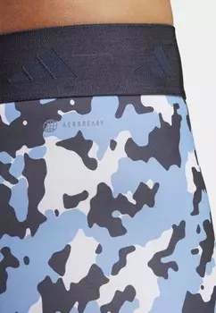 Леггинсы Techfit Camo 7/8 adidas Performance, серебристый рассвет синий фьюжн