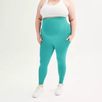 Леггинсы Tek Gear Ultrastretch размера 7/8 для беременных больших размеров, цвет Solomon Sea