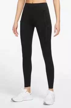 Леггинсы Therma Fit Go с завышенной талией 7/8 Nike, черный