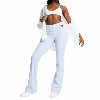 Леггинсы Tommy Hilfiger Co-ord Rib Logo Flared, голубой