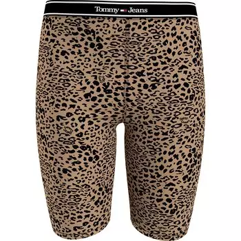 Леггинсы Tommy Jeans Ess Wb Short, коричневый