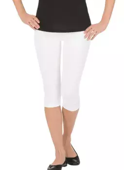 Леггинсы Trigema "Легинсы TRIGEMA 3/4 с хрустальными камнями ", (1 шт.), белый