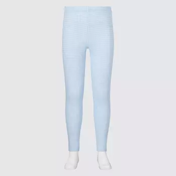 Леггинсы Uniqlo Girls Cotton Checked, синий