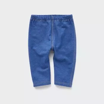 Леггинсы UNIQLO стандартного кроя, синий