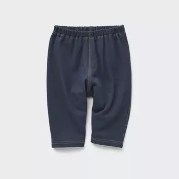 Леггинсы UNIQLO свободного кроя под джинсовую ткань, синий